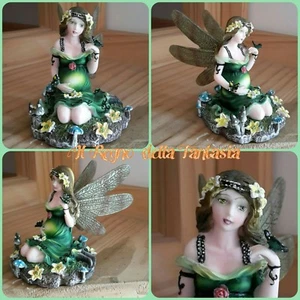 FAIRY LAND ELFEN FEES HADAS FATA INCINTA VERDE MAMA'S COLLECTION BY LES ALPES - Picture 1 of 1