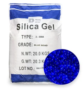 [44 LBS] Blue Premium Indicating Silica Gel Beads (3-5 mm) -(1 Sack of 44 LBS) - Picture 1 of 6