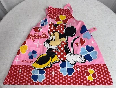 Retro Vintage Minnie Mouse Apron Red Pink Disney Mickey  - Image 1 of 4