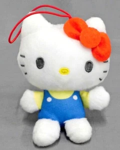NEW Eikoh Sanrio Characters Hello Kitty Classic 8cm Plush Doll Mascot Keychain - Picture 1 of 2