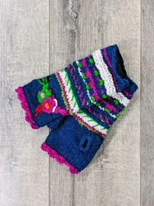 FAIR TRADE - Gringo Wool Wrist Warmers In Blue - Picture 1 of 1