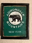 ADIRONDACKS, New York Wall Decor Reclaimed Wood Sign LAKE 7”-9” Bear