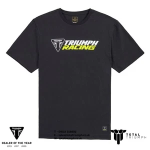 Original Triumph Racing Motorcycles MX T-Shirt Tee schwarz NEU MX 100% Baumwolle - Bild 1 von 3