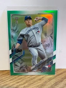Hyun-Jin Ryu 2021 Topps Chrome Ben Baller Green Refractor /99 #123 Toronto - Picture 1 of 2