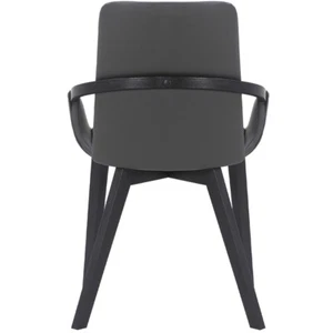 Armen Living Greisen Modern Fabric Dining Room Chair in Gray/Black - Picture 1 of 6
