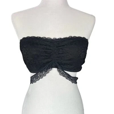 Nuevo con etiquetas Hollister Gilly Hicks bralette acolchado de encaje negro sin tirantes Foto 1 de 4