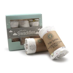 Magico Organic Bamboo Swaddle Blankets (Set of 3)Soft Breathable Muslin Cotton - Picture 1 of 4