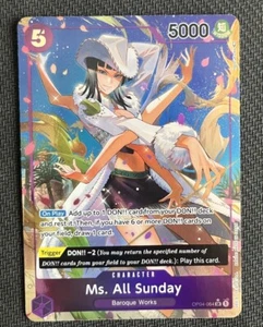 Ms. All Sunday OP04-064 Alt Art One Piece Trading Card Game - Picture 1 of 10