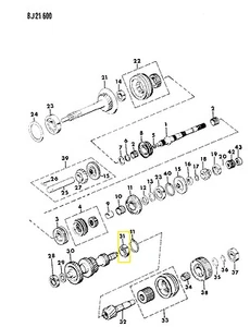 OEM Jeep Manual Trans ROLLER BEARING 83505448  Wrangler COMANCHE CHEROKEE 87-89  - Picture 1 of 4