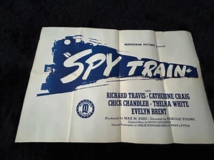 Monogram Bilder präsentiert SPIONAGEZUG orig. 1943 22"x 28" Filmplakat SEHR SELTEN - Bild 1 von 5