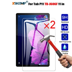 2PCS Tempered Glass Screen Protector Cover HD Film Lenovo Tab P11 TB-J606F 11 in - Photo 1/14