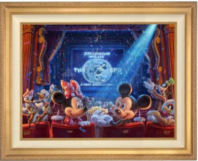 Thomas Kinkade 90 Years of Mickey Mouse 18 x 24 ~ G/P Framed Oil on Canvas - Image 1 of 3
