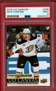 2018-19 UPPER DECK UD CANVAS MAXIM COMTOIS YOUNG GUNS ROOKIE PSA 9 C95 RC YG GC - Picture 1 of 1