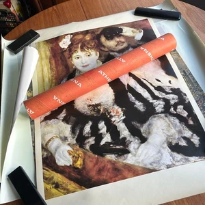 Juego de 4 impresiones de carteles artísticos vintage de Athena años 70 tubo original Corot y Renoir - Imagen 1 de 24
