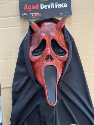 Scream Devil Face Aged Easter Unlimited Fun World Mask New For -2025-