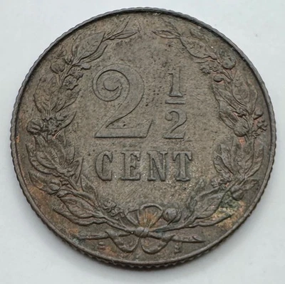 1904 Netherlands Two And a Half Cent - Netherland 2 1/2 Cent Coin -  Bronze - Image 1 of 4