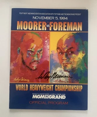 Michael Moorer-George Foreman Official Program 1994; Signed By LeRoy Neiman - Image 1 of 3