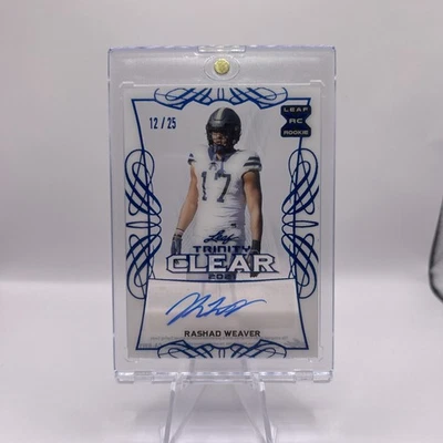 2021 Leaf Trinity - Clear Auto Rashad Weaver #CA-RW1 Platinum Foil /25 (AU, RC) - Image 1 of 2