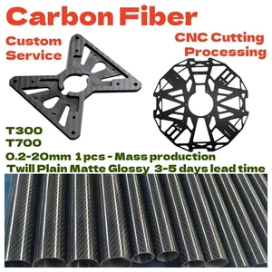 3K Carbon Fiber Sheet Customized Cutting CNC Machining for FPV Drone Frame Arm - Picture 1 of 5