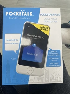 Pocketalk Plus Instant Two-Way VOICE TRANSLATOR with Camera & Image Translation - Picture 1 of 6