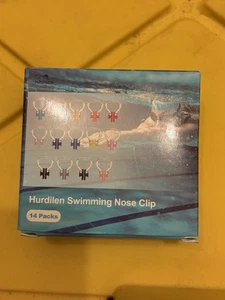 Schwimmen Nasenclip, 14 Packungen Schwimmen Nasenstöpsel mit wasserdichtem Silica Gel für Kinder - Bild 1 von 5