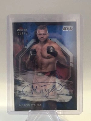 2024 Topps Finest UFC - Autographs Marcin Tybura Blue Checkerboard Refractor /75 - Image 1 of 2
