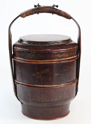 Venta * Caja de comida de madera china 1880/1910 ASIA China Japón Japón Japonés Foto 1 de 4