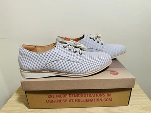 Scarpe Oxford Rollie Australia Derby bianche dream stringate bianche nuove con scatola taglia 8 (39) - Foto 1 di 6