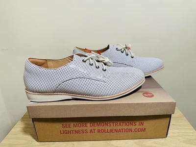 Rollie Australia Derby Blanco Sueño Zapatos Oxford Con Cordones Blanco Nuevo Con Etiquetas Talla 8 (39) Foto 1 de 4