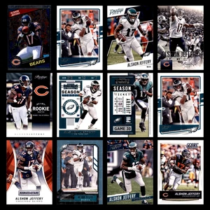 Lote de 12 tarjetas de fútbol americano Alshon Jeffery 2012 Topps cromadas 1984 conjunto de los Chicago Bears casi nuevo - Imagen 1 de 15