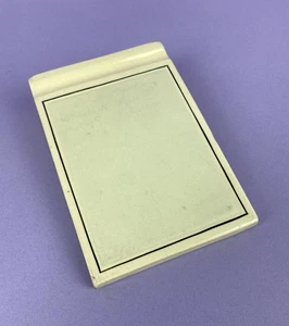 Antique Victorian? Ceramic Ironstone Wedge Shaped Note Pad Memorandum Memo Pad - Picture 1 of 6