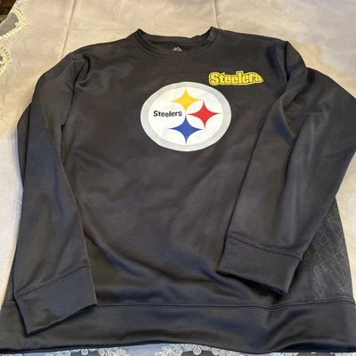 Sudadera para hombre Pittsburgh Steelers grande negra manga larga Dri Fit Foto 1 de 4