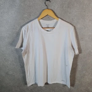 Vintage Calvin Klein Spellout Blank T-Shirt Herren Medium Weiß Freizeit Sport - Bild 1 von 8