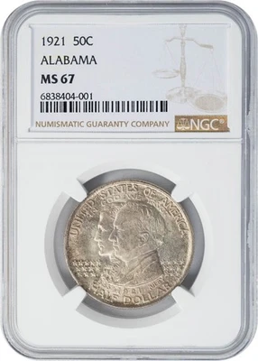 1921 Alabama Half 50c MS67 NGC 949628-49 - Image 1 of 4
