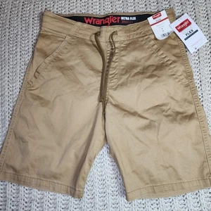 Pantalones Cortos de Senderismo Wrangler Para Hombre Pequeños Elastizados Flexibles Tostados/Beige Rendimiento Entrepierna 8" - Imagen 1 de 13