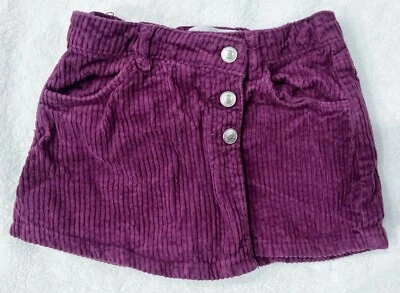 Б/у в отличном состоянии! Zara размер 2-3 вельветовая юбка фиолетовый девочек шорты - Изображение 1 из 4