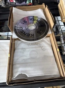10lb Kensui Calibrated Chrome Olympic Weight Plates PAIR (20lbs Total) NEW - Picture 1 of 4