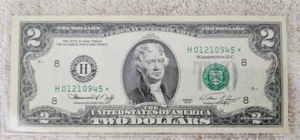 $2 1976 "H" Star Crisp UNCIRCULATED St. Louis Federal Reserve Note - Picture 1 of 4