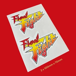 Final Fight  X2 Classic 1980's Logo Vinyl Sticker Decal Arcade Gaming Machine Uk - Picture 1 of 1