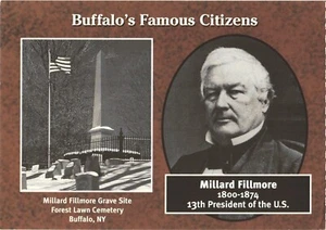 Postal del cementerio Buffalo New York Millard Fillmore sitio de tumbas bosque césped - Imagen 1 de 2