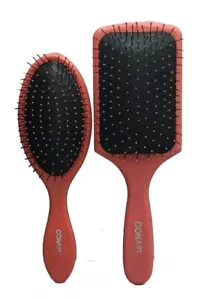 Conair Knot Free Hair Paddle & Oval Detangler Hair Brush Set # 95311 2pcs Read - Picture 1 of 1