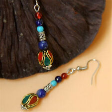 Natural Nepal Lapis lazuli turquoise Earrings Tibet silver Ms gift Aquaculture