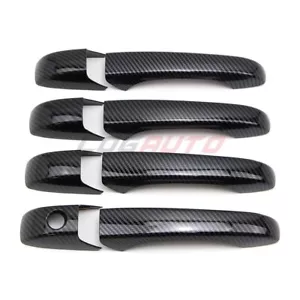 Per Jeep Patriot / Dodge Avenger 2008-2014 Copri Maniglia Porta Stile Fibra di Carbonio - Foto 1 di 5