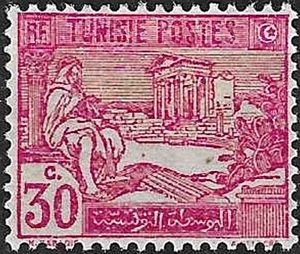 Tunisia #YT77 MH 1922 Dougga Capitol Ruins [67] - Picture 1 of 1