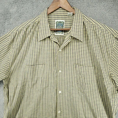 Ocean Current Mens XL Green Yellow Plaid Vintage Special Blend Shirt - Image 1 of 4