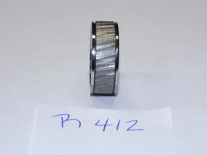 Carbide Wedding Ring 8mm Size 10 Brushed Silver w/ Multifaceted Center #R412 - Picture 1 of 3
