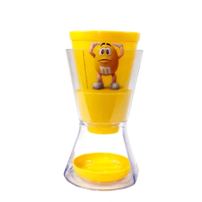 M&M's Sweet Candy Funnel Dispenser Rare Collectible Machine Yellow - Image 1 of 4