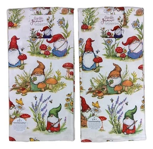 Set of 2 GARDEN GNOME Terry Kitchen Towels by Kay Dee Designs - Picture 1 of 2