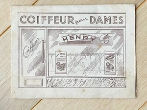 Ancien Dépliant Publicitaire Coiffeur pour Dame Henry Goumy - 1948 - Imagen 1 de 5