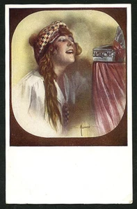 Austrian 1920s Female PORTRAIT Modern Style MANASSE Colorized Photo BKWI Pub 2 - Picture 1 of 1